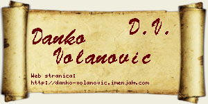 Danko Volanović vizit kartica